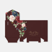 ボホ開花 |ダークエレガント・レッドとネイビーありがとう フェイバーボックス (折り畳みなし)