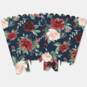 ボホ開花 |ダークネイビーブルーとブルゴーニュパターン フェイバーボックス (見開き)