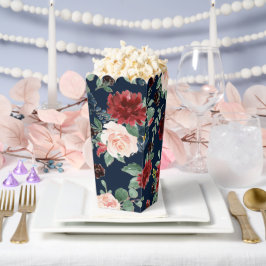 ボホ開花 |ダークネイビーブルーとブルゴーニュパターン フェイバーボックス