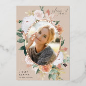 ボホ開花 |フォイルフォト卒業発表 箔招待状 (正面)