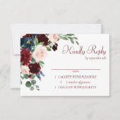 ボホ開花 |ブルガエレガントンディフローラ金ゴールドフレーム 出欠カード (正面)