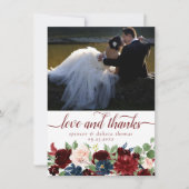 ボホ開花 |マエレガントルサラの赤い写真愛と サンキューカード (正面)