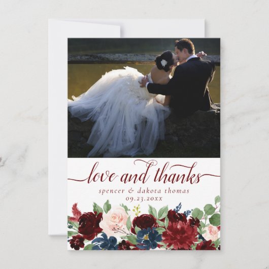 ボホ開花 |マエレガントルサラの赤い写真愛と サンキューカード (正面)