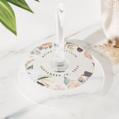 ボホ開花 |モダンパーソナライズされた結婚フローラ ワイングラスタグ