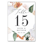 ボホ開花 |モダンパーソナライズされた テーブルナンバー (正面)