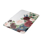 ボホ開花 |赤エレガントと赤面きらめくパターン バスマット (アングル)