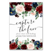 ボホ開花 | BurgundyとNavyが愛をキャプチャ テーブルナンバー (裏面)