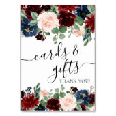 ボホ開花 | Burgundy素朴フローラガーランドギフト テーブルナンバー (裏面)