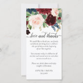 ボホ開花 | Burgundy Navy Garland Photo Love and サンキューカード (正面)