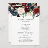 ボホ開花 | Burgundy RedとNavy Blue Garland プログラム (正面/裏面)