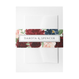 ボホ開花 | Burgundy RedとNavy Blue Garland 招待状ベリーバンド