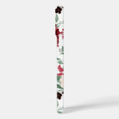 ボホ開花 | Burgundy Red赤面ネイビーブルーモノグラム Case-Mate iPhoneケース (裏面 / 左)