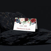 ボホ開花 | Burgundy Red and 素朴 Navy Garland プレイスカード