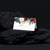 ボホ開花 | Burgundy Red and 素朴 Navy Garland プレイスカード