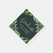 ボホ離れパーソナライズされた卒業式 スタンダードカクテルナプキン (角)