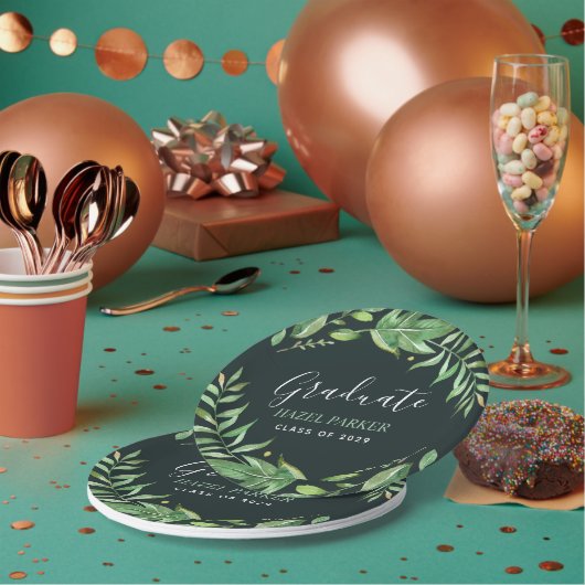 ボホ離れパーソナライズされた卒業式 ペーパープレート (複数)
