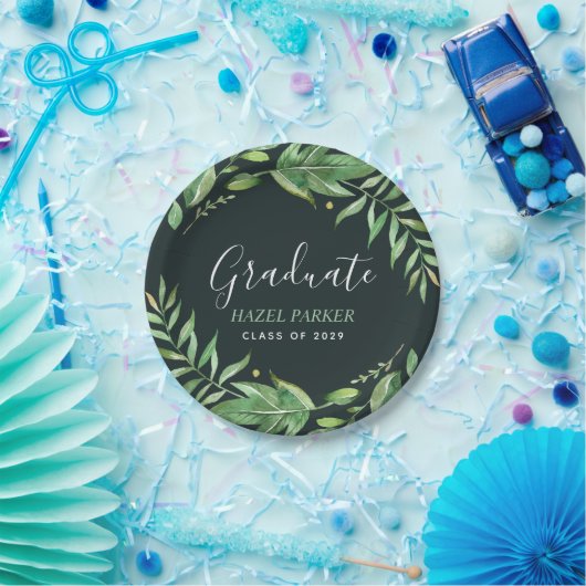 ボホ離れパーソナライズされた卒業式 ペーパープレート (パーティー)