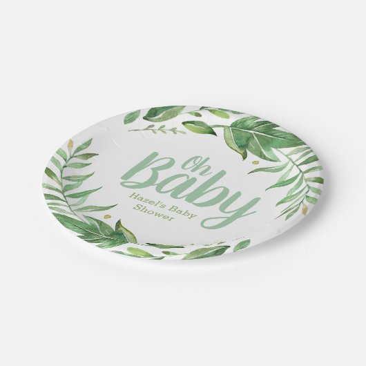 ボホ離れーパーソナライズされたズ赤ちゃん ペーパープレート (アングル)