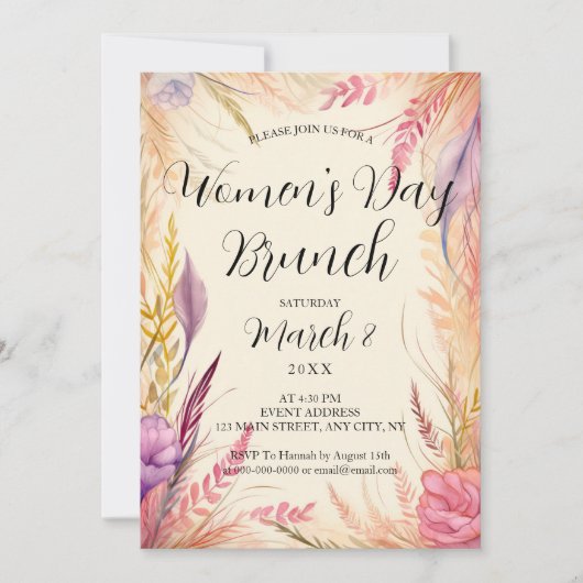 ボホ離れ女子国際的デイブランチ 招待状 (正面)