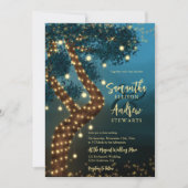 ボホ魔法の魔法の魔法の森の結婚森の森 招待状 (正面)