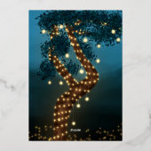 ボホ魔法の魔法の魔法の森の結婚森の森 箔招待状 (裏面)