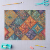 ボホ鮮やかキルテフローラ 薄葉紙 (クラフト)