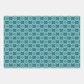 ボホ鮮やかシック幾何学模様 ラッピングペーパーシート (正面2)