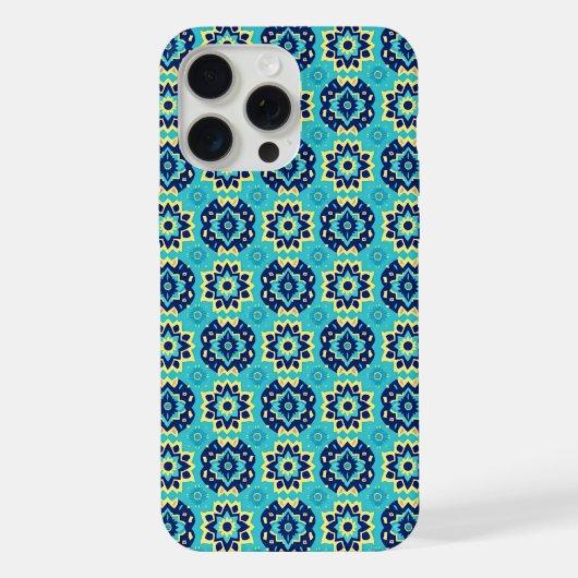 ボホ鮮やかシック幾何学模様 iPhoneケース (裏面)