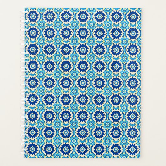 ボホ鮮やかシック花の柄 プランナー手帳 (正面)