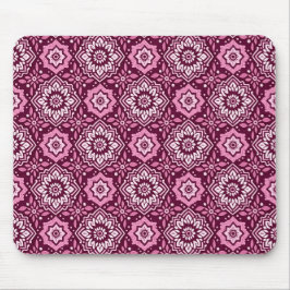 ボホ鮮やかシック花の柄 マウスパッド