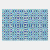 ボホ鮮やかシック花の柄 ラッピングペーパーシート (正面3)