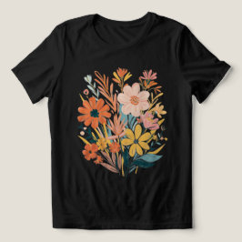 ボホ鮮やかフローラブーケ トライブレンドＴシャツ