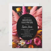 ボホ鮮やか開花コテージコアブライダルシャワー 招待状 (正面)