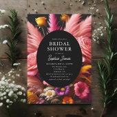 ボホ鮮やか開花コテージコアブライダルシャワー 招待状