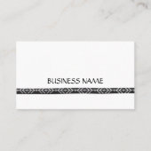 ボホ黒白フェミニンミニマル 名刺 (正面)