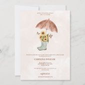 ボホ4月のシャワー私の花の赤ちゃんシャワーをもたらす 招待状 (正面)