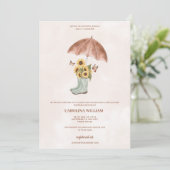 ボホ4月のシャワー私の花の赤ちゃんシャワーをもたらす 招待状 (スタンド正面)