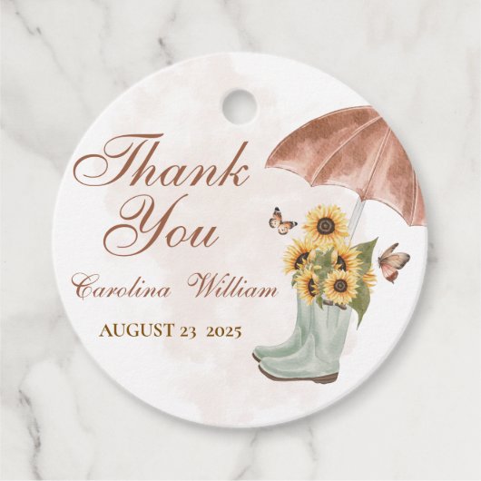 ボホ4月シャワー五月花赤ちゃんシャワー フェイバータグ (正面)