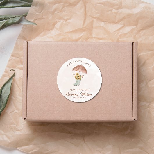 ボホ4月シャワー五月花赤ちゃんシャワー ラウンドシール