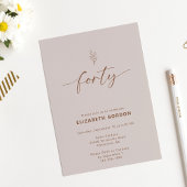 ボホ40thバースデーテラコッタエレガント 招待状