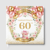 ボホ60ファンシーth誕生日ゲストブックスパークルフィニッシュ ゲストブック (正面)