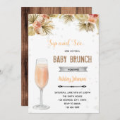 ボホ， 「すす」と「ブランチ」を参照パーティー 招待状 (正面/裏面)