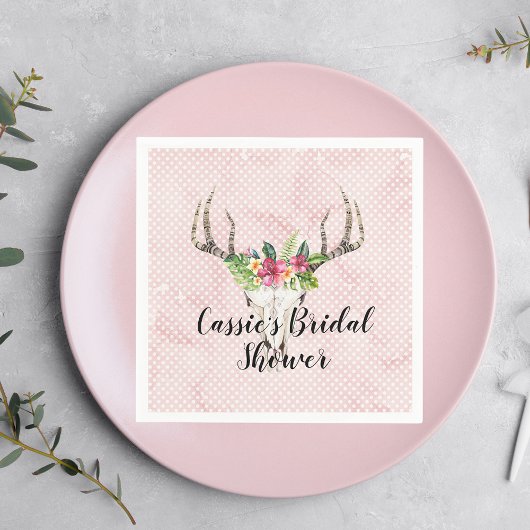 ボホ アイランド スカル ブライダル シャワー スタンダードカクテルナプキン