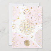 ボホ アストロジー ゴールド セレスチャル パターン 招待状 (裏面)