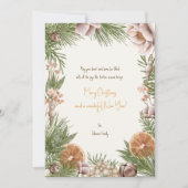 ボホ ウィンター プランツ オレンジ クリスマス ウィッシュ カード (正面)