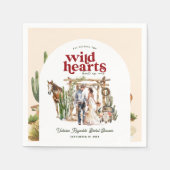 ボホ ウェスタン デザート | ブライズシャワー スタンダードカクテルナプキン (正面)