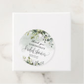 ボホ エユカリプタスのグリーン ブランチ ゴールド ブライダル フェイバータグ (インサイチュ)