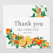 ボホ オレンジ ブルーム ウェディング サンクス サンキューカード (正面/裏面)
