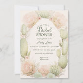 ボホ カクタス, ブライダルシャワー, フラワー カクタス 招待状 (正面)