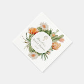 ボホ カクタス ブライダル シャワー スタンダードカクテルナプキン (角)